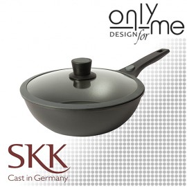 Уок тиган с подвижна дръжка и капак SKK 14975 - Ø28 cm