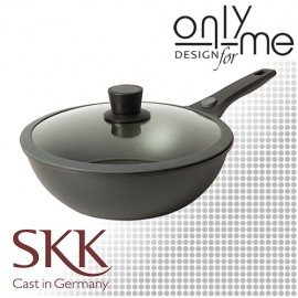 Уок тиган с подвижна дръжка и капак SKK 14976 - Ø30 cm