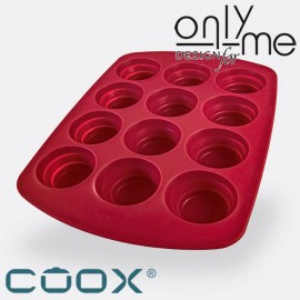 COOX 2301-301 Силиконова форма за 12 бр мъфини цвят червен