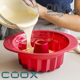 COOX 2302-301 Силиконова форма за печене на кекс , цвят червен