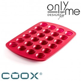 COOX 2303-301 Силиконова форма за 24 бр мъфини или бонбони цвят червен