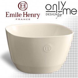 Emile Henry 6596-02 Керамична квадратна  купа за салата 26 х 26 см, цвят екрю